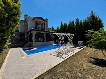Rural Detached Villa For Sale Near Seydikemer - Main view of the property and pool