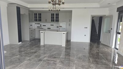 Brand-New Villa For Sale in Belek, Antalya With A Private Pool - Elegant open-plan living space