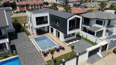 Glamorous Villa For Sale In Belek With Luxury Private Facilities - Arial view over the entire property
