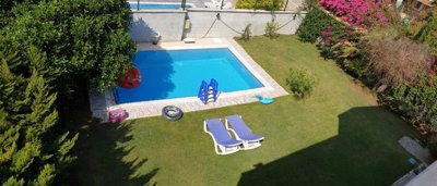 Charming Villa For Sale In Antalya - Balcony views over the pool and garden