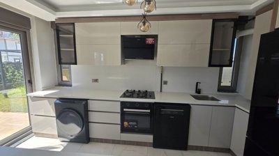 Desirable Villa For Sale In Belek, Antalya With A Private Pool - Modern kitchen with built-in appliances