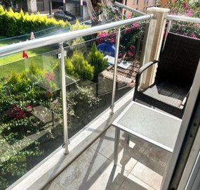 Renovated Belek Apartment In Antalya For Sale - Balcony with garden views