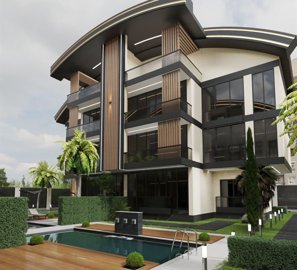 Residential Apartments For Sale In Belek - Communal pool and terrace