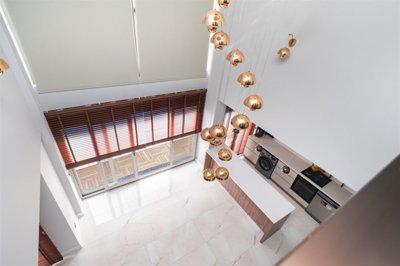 Striking Villa For Sale In Belek, Antalya With A Private Pool - Upper floor gallery overlooking the living space