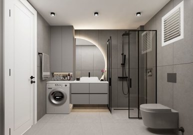 Brand New Belek Apartment In Antalya For Sale - Stylish shower room