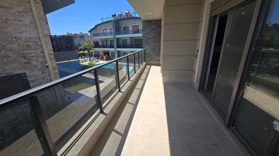 Appealing Belek Apartment In Antalya For Sale - Balcony with pool and garden views