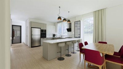 Luxury Antalya Villa For Sale In Belek - Open-plan living room with kitchen