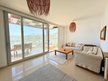 Apartment With Sea-Views For Sale In Gumusluk, Bodrum - From the kitchen to the lounge
