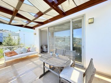 Apartment With Sea-Views For Sale In Gumusluk, Bodrum - Covered for much needed shade