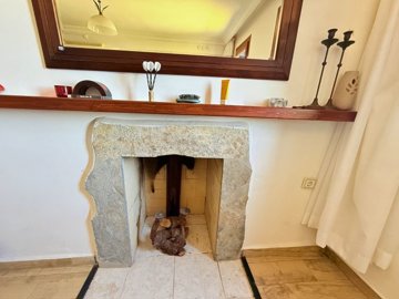 Bodrum Villa For Sale Near The Beach & Marina - Fireplace in the lounge