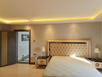 Masterpiece Villa With A Private Pool, Sauna & Garden For Sale in Belek - Elegant bedroom