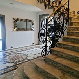 Masterpiece Villa With A Private Pool, Sauna & Garden For Sale in Belek - Gorgeous staircase