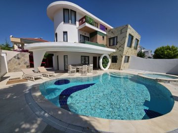 Striking Villa With A Private Pool For Sale In Belek, Antalya - Main view of the villa and pool