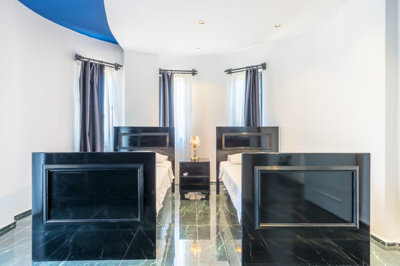 Striking Villa With A Private Pool For Sale In Belek, Antalya - Twin bedroom