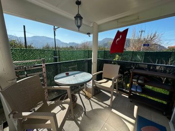 Tranquil Dalyan Bungalow For Sale In Okcular, Ortaca - Covered terrace