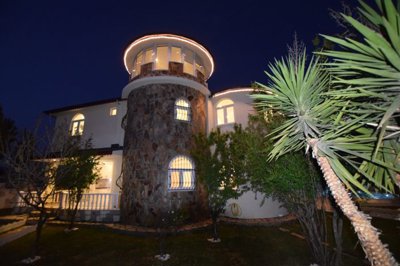 Substantial Antalya Villa For Sale In Kadriye - View at night