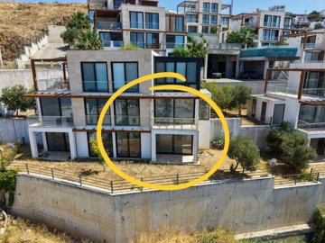 Brand New Bodrum Apartment For Sale In Gumusluk - Apartment location in the block