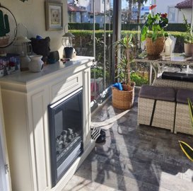 Furnished Villa For Sale With A Pool & Garden In Belek - Fireplace in the winter garden