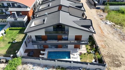Smart Home Villa For Sale Near Golf Courses & The Airport In Belek - Arial view over the property