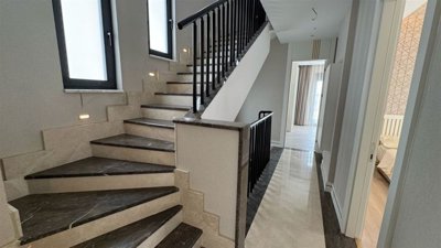 Flawless Villa For Sale In Belek, Antalya With A Pool, Garden & Parking - Hallway and staircase