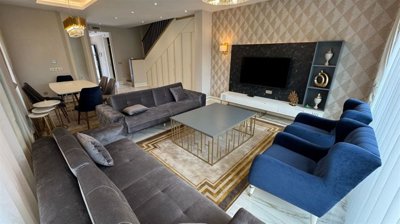 Flawless Villa For Sale In Belek, Antalya With A Pool, Garden & Parking - Furnished lounge