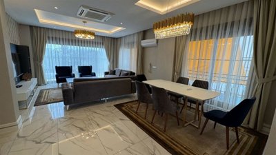 Flawless Villa For Sale In Belek, Antalya With A Pool, Garden & Parking - Lounge and dining area