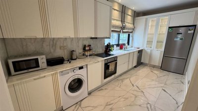 Flawless Villa For Sale In Belek, Antalya With A Pool, Garden & Parking - Large modern kitchen