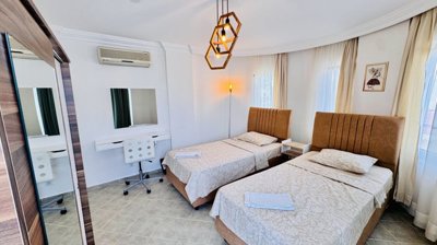 Glamourous Villa With A Private Pool For Sale In Antalya - Second twin bedroom