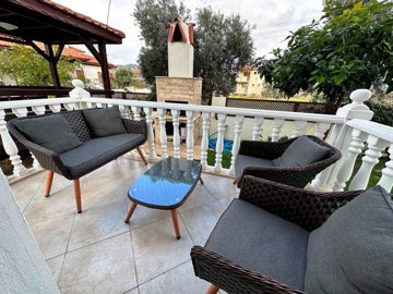 Garden-Floor Apartment For Sale In Scenic Dalyan - Private terrace from the kitchen