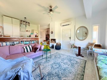 Nature View Bodrum Villa With A Private Pool For Sale In Bogazici - Lounge and kitchen