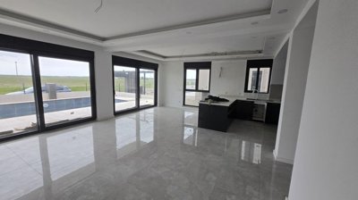 Brand New Belek Property For Sale With Private Facilities - Very spacious lounge and kitchen