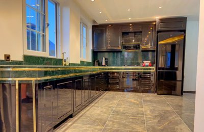 Ultra-Modern Villa For Sale In Alanya - Opulent kitchen with built-in white goods