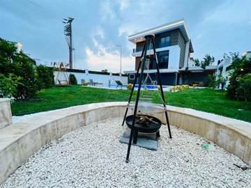Detached Spa Villa For Sale in Belek, Antalya With Private Facilities - Firepit in the garden