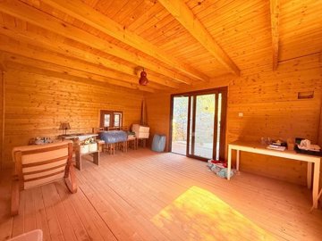 Brand New Detached Luxury Villa In Bodrum For Sale - Wooden house interior