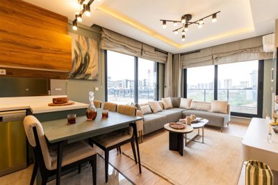 Modern Antalya Apartments For Sale - Open-plan living room
