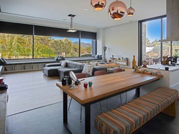 Two Detached Stone Villas In Bodrum For Sale - Huge wall to wall windows in the living space