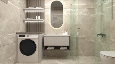 Apartments In Altintas, Antalya For Sale - Stylish bathroom
