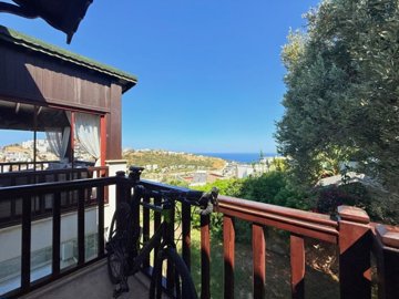 Key-Ready Sea View Bodrum Apartment For Sale In Gumusluk - Sea view from the entrance