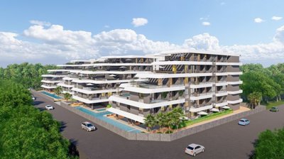 Off-Plan Antalya Apartments In Altintas For Sale - A large complex of apartments