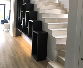 Sleek 4-Bedroom Villa For Sale In Belek - Hallway with fitted shelving