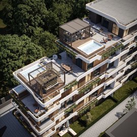 Off-Plan Investment Properties For Sale In Antalya - Arial view over the top floor homes