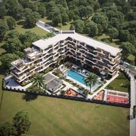 Off-Plan Investment Properties For Sale In Antalya - Arial view over the complex