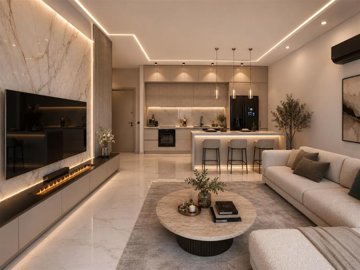 Off-Plan Investment Properties For Sale In Antalya - Lounge to the kitchen