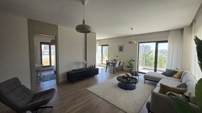Notable 1-Bedroom Apartments For Sale In Antalya - Open-plan living room