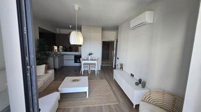 Notable 1-Bedroom Apartments For Sale In Antalya - Lounge to the kitchen