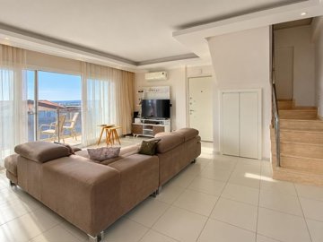 Sea View Penthouse For Sale In Didim - Staircase from the lounge
