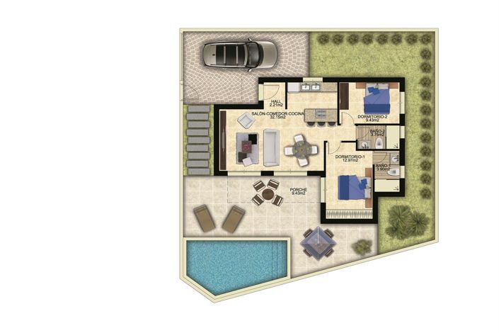 Image No.7-Villa de 2 chambres à vendre à Benijofar