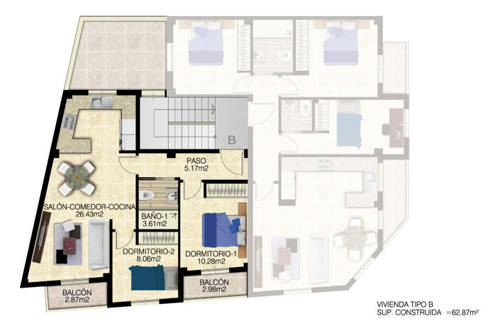 Image No.41-2 Bed Apartment for sale