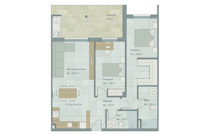 Image No.14-Appartement de 3 chambres à vendre à Torre Pacheco Town