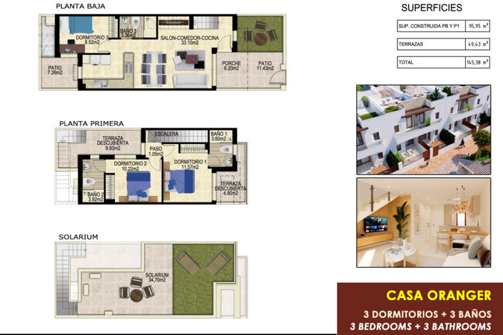 Image No.9-Maison de ville de 2 chambres à vendre à Vistabella Golf